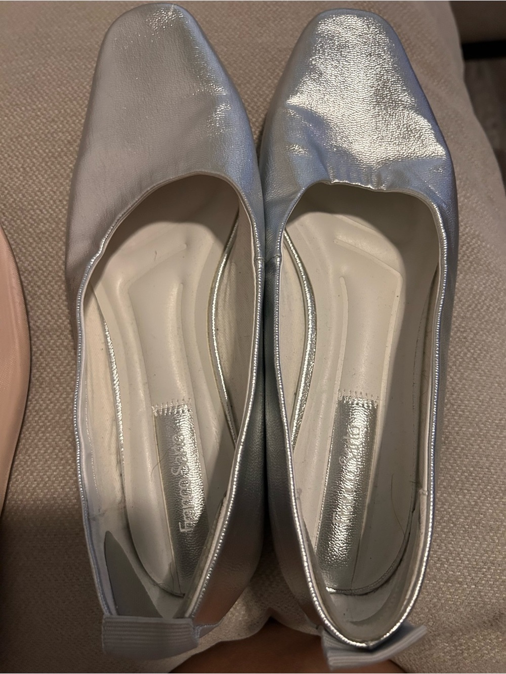 Franco Sarto Silver Metallic Ballet Flats